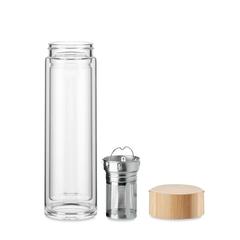 Vue Bouteille en verre 400ml - Batami de couleur blanc| Krokrodeal