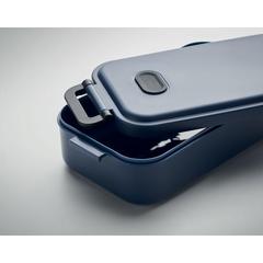 Vue Boîte à lunch en PP recyclé - Indus de couleur bleu| Krokrodeal