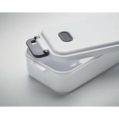 Vue Boîte à lunch en PP recyclé - Indus de couleur blanc| Krokrodeal