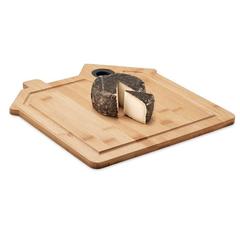 Vue Planche à découper en bambou - Rumat de couleur marron| Krokrodeal