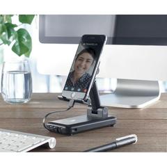 Vue Powerbank et support 10000 mAh - Aveli de couleur noir| Krokrodeal