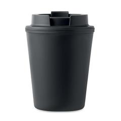Vue Gobelet en PP recyclé 300 ml - Tridus de couleur noir| Krokrodeal