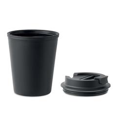 Vue Gobelet en PP recyclé 300 ml - Tridus de couleur noir| Krokrodeal