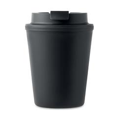 Vue Gobelet en PP recyclé 300 ml - Tridus de couleur noir| Krokrodeal
