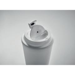 Vue Gobelet en PP recyclé 300 ml - Tridus de couleur blanc| Krokrodeal