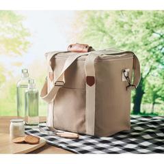 Vue Grand sac isotherme toile 450gr - Kecil large de couleur marron| Krokrodeal