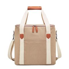 Vue Grand sac isotherme toile 450gr - Kecil large de couleur marron| Krokrodeal