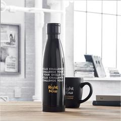 Vue Bouteille thermomètre 500ml - Belo lux de couleur noir| Krokrodeal