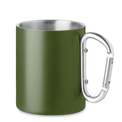 Vue Tasse en métal double paroi - Trumba de couleur vert| Krokrodeal