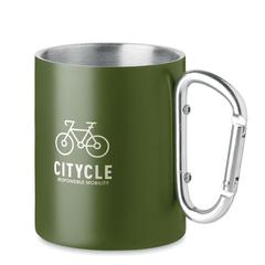 Vue Tasse en métal double paroi - Trumba de couleur vert| Krokrodeal