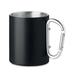 Vue Tasse en métal double paroi - Trumba de couleur noir| Krokrodeal