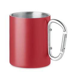 Vue Tasse en métal double paroi - Trumba de couleur rouge| Krokrodeal