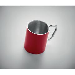 Vue Tasse en métal double paroi - Trumba de couleur rouge| Krokrodeal