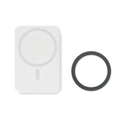 Vue Chargeur sans fil magnétique - Doubletic de couleur blanc| Krokrodeal