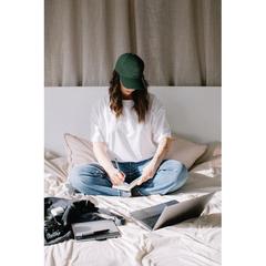 Vue Casquette à 5 pans - Singa de couleur vert| Krokrodeal