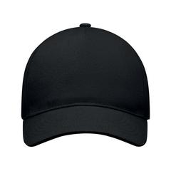 Vue Casquette à 5 pans - Singa de couleur noir| Krokrodeal