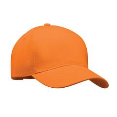 Vue Casquette à 5 pans - Singa de couleur orange| Krokrodeal