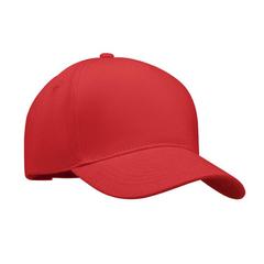 Vue Casquette à 5 pans - Singa de couleur rouge| Krokrodeal