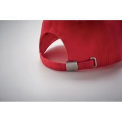 Vue Casquette à 5 pans - Singa de couleur rouge| Krokrodeal