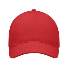 Vue Casquette à 5 pans - Singa de couleur rouge| Krokrodeal