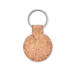 Vue Porte-clés rond en liège - Cincin de couleur marron| Krokrodeal