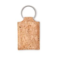 Vue Porte-clés rectangulaire liège - Concon de couleur marron| Krokrodeal