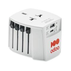 Vue Adaptateur A/C USB Skross MUV - Muv usb a/c de couleur blanc| Krokrodeal