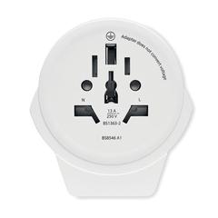 Vue Adaptateur Skross World Europe - World to europe de couleur blanc| Krokrodeal