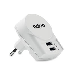 Vue Chargeur Euro USB Skross (2xA) - Euro usb charger 2xa de couleur blanc| Krokrodeal