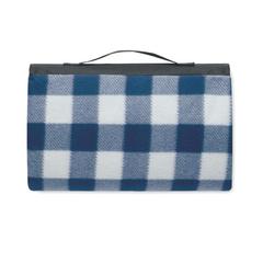 Vue Couverture polaire RPET 150 gr - Caly de couleur bleu| Krokrodeal