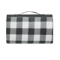 Vue Couverture polaire RPET 150 gr - Caly de couleur noir| Krokrodeal