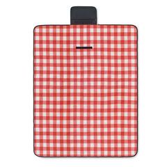 Vue Couverture polaire RPET 150 gr - Caly de couleur rouge| Krokrodeal