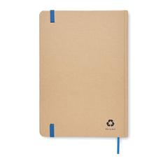 Vue Carnet A5 en carton recyclé - Everwrite de couleur bleu| Krokrodeal