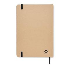 Vue Carnet A5 en carton recyclé - Everwrite de couleur noir| Krokrodeal