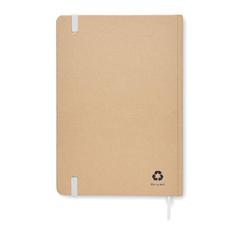Vue Carnet A5 en carton recyclé - Everwrite de couleur blanc| Krokrodeal