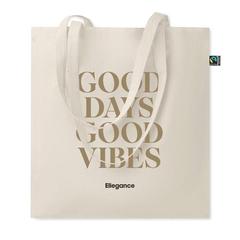 Vue Sac shopping en coton Fairtrade - Osole de couleur marron| Krokrodeal
