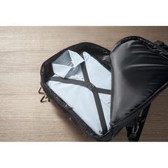 Vue Sac à dos 600D RPET - Sophis de couleur noir| Krokrodeal