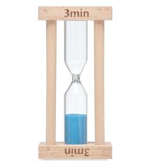 Vue Sablier en bois 3 minutes - Ci de couleur marron| Krokrodeal