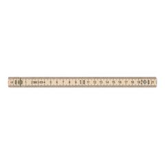 Vue Règle de charpentier en bois 2m - Ara de couleur marron| Krokrodeal