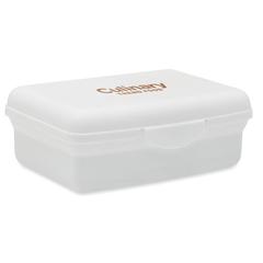 Vue Lunchbox en PP recyclé 800ml - Carmany de couleur blanc| Krokrodeal