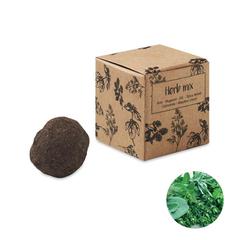 Vue Bombe de graines d'herbes - Bombi iii de couleur marron| Krokrodeal