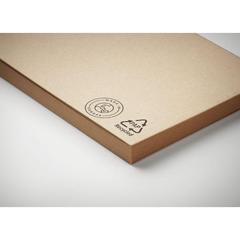 Vue Bloc-notes en papier recyclé - Moui de couleur marron| Krokrodeal