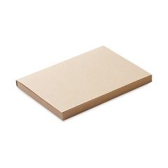Vue Bloc-notes en papier recyclé - Moui de couleur marron| Krokrodeal