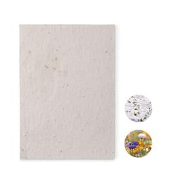 Vue Papier A5 graines de fleurs - Aside de couleur blanc| Krokrodeal