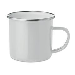Vue Mug émaillé pour sublimation - Plateado de couleur blanc| Krokrodeal