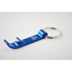 Vue Porte-clés en aluminium recyclé - Ovikey de couleur bleu| Krokrodeal