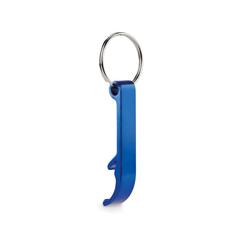 Vue Porte-clés en aluminium recyclé - Ovikey de couleur bleu| Krokrodeal