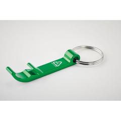 Vue Porte-clés en aluminium recyclé - Ovikey de couleur vert| Krokrodeal