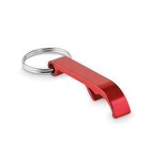 Vue Porte-clés en aluminium recyclé - Ovikey de couleur rouge| Krokrodeal