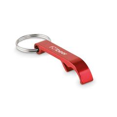 Vue Porte-clés en aluminium recyclé - Ovikey de couleur rouge| Krokrodeal